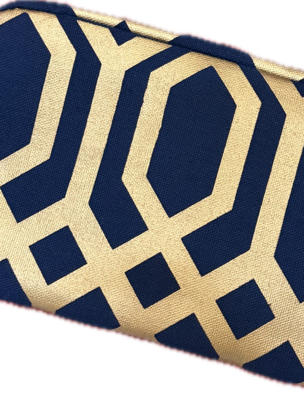 Unbranded Navy and Gold Geometric Travel Tote